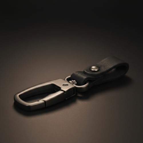 Image of THE MEN THING - Stylish Multicolor Stainless Steel Keychain for Men & Boys (FORGECLIP BLACK)