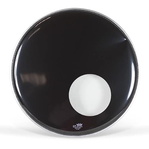 Remo-UT - Parche 22 Ut Ebony Standard Agujero Aut-1022-Es - 6083-099