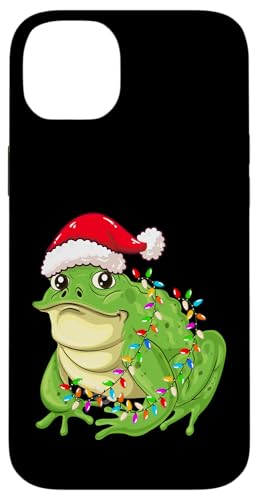 Christmas Lights Frog Wearing Xmas Hat - Funny Frog Lover �X�}�z�P�[�X iPhone 14 Plus �p