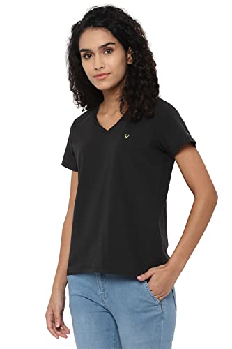 Image of Allen Solly Women's V‑Neck T‑Shirt | Comfortable Fit, Soft Fabric, Effortless Daily Styling