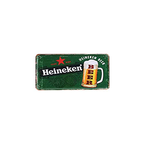 Image of Zesta Bathroom Decor Items Washroom Decor Tin Sign | Aesthetic Posters Wall Poster for Bedroom | Magnetic Cafe Decoration Items / Restaurant Decorations Items | Quirky Home Decor Bar Accent - Heineken Beer