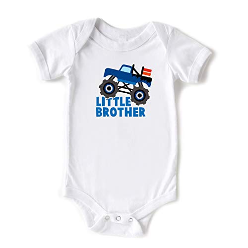 Little Brother Monster Truck Short Sleeve Bodysuit