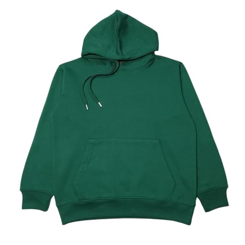 ANWA Plain Fleece Pullover Hoodie, 70% Cotton 30% Polyester, Long Sleeve Casual Compfy