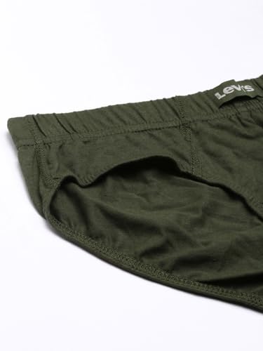Image of Levi's 011 Comfort Brief for Men | 100% Pure Cotton | Breathable | Durable | Anti-Roll Waistband | Extra Supportive Gusset | Dual Layer 3D Pouch | Tagless & Zero Irritation Comfort | Pack of 1