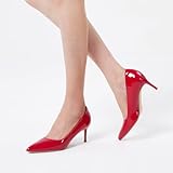 Zhabtuc Zapatos de tacón con Punta Puntiaguda para Mujer -...