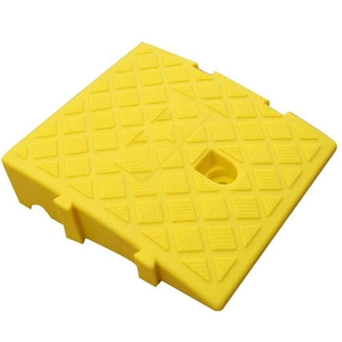 Rampa portátil antideslizante para motos y scooters amarilla 25x45x19cm miniatura 1