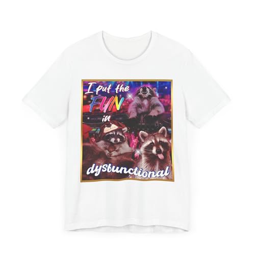 T-shirt graphique unisexe raton laveur humour animaux sauvages coton doux