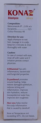 Image of Konaz 2% - Bottle of 60ml Shampoo with Ketoconazole