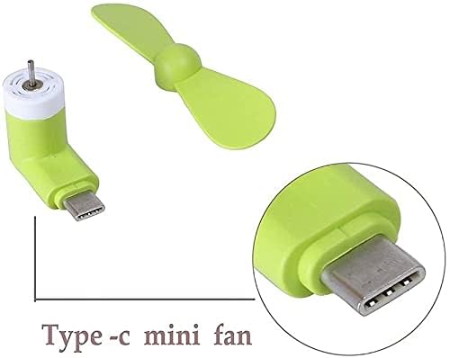 Image of Duxk-1 No /Pc /Quantity of Mini Type-C -2-Blade High Speed USB Mobile Cooler Fan Support with All Android Type-C Smatphones with OTG Function (Any Colour As Per Availblity) (Green)