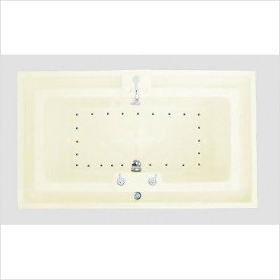Barbados 46 x 78 x 23" Endless Flow Air Jetted Bathtub Color/Trim / Tile Flange / Pump: Bone / Polished Brass / Yes / Left