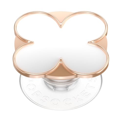 Image of PopSockets PopTop, Adhesive Phone Grip with Swappable Top, Enamel - Clover Rose Gold
