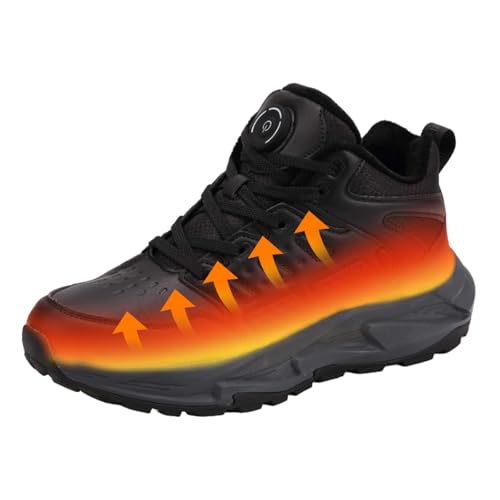 LDRFSE Chaussures de Sport chauffantes Rechargeables USB, 3.7V 4000mAh Chauffe-Pieds électrique à 3 Vitesses de température, Running Sneakers Voyages...