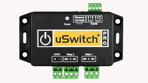 uSwitch Pro+ WiFi/Ethernet Relay by uHave Control with WPS (IP-SW2P+), Black