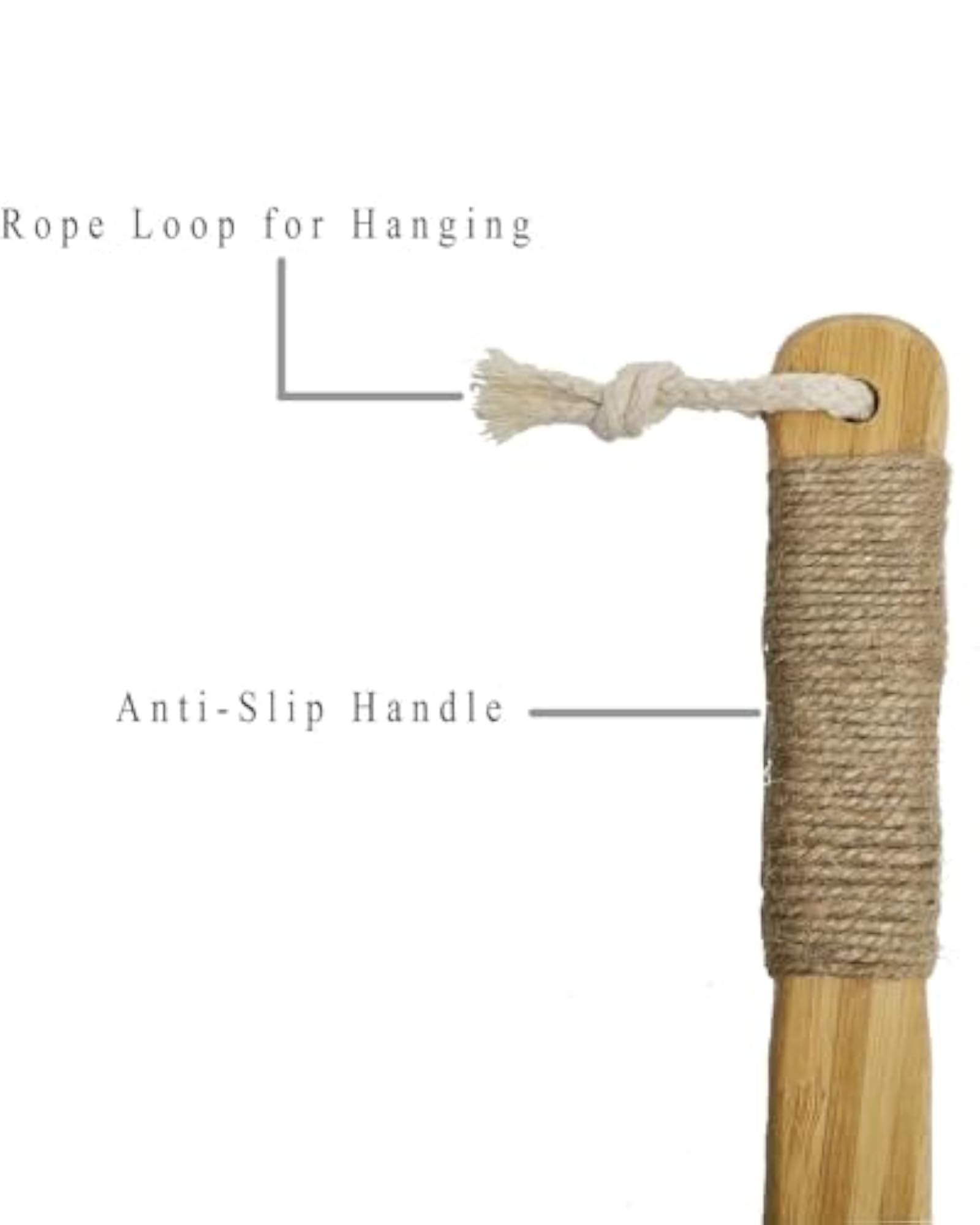 Bamboo Wood Long Handle Body Brush for Exfoliation