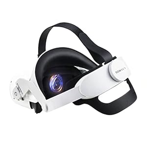 GOMRVR Verstellbarer Halo-Gurt für Oculus Quest 2 Kopfgurt mit einem bequemen Rückenkissen. Das Design gleicht das Gewicht aus und reduziert den Gesichtsdruck – Virtual Reality Accessories (weiß)
