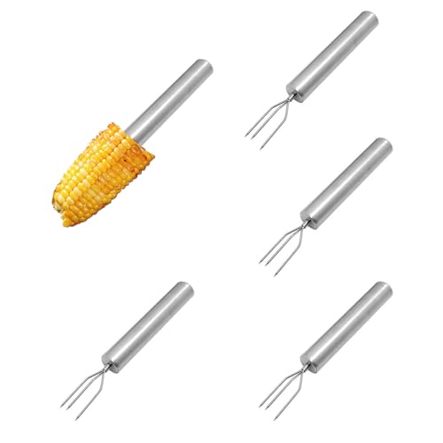 4 Stück Edelstahl Pellkartoffelgabel, Kartoffelgabel,Kartoffelpiekser, Obst- Und Gemüsegabel, Maisgabel, Wiederverwendbare Schälhilfe, Tragbares Grillwerkzeug Für Camping Wandern