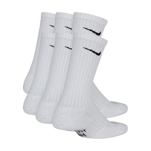 Image of Nike Unisex Kids' Everyday Cushioned Crew Socks (6-Pack) | Boys and Girls
