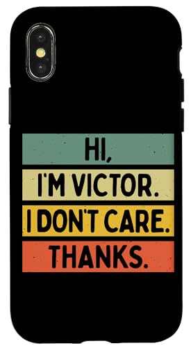 Hi I'm Victor I Don't Care Thanks �ʔ�����������p �X�}�z�P�[�X iPhone X/XS �p