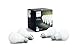 Philips Hue White A19 4-Pack 60W Equivalent Dimmable LED Smart Bulbs (Hue Hub Required, Works with Alexa, HomeKit & Google Assistant), Old Version