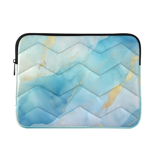Funda para laptop azul mármol para portátiles 13-14 pulg. miniatura 1
