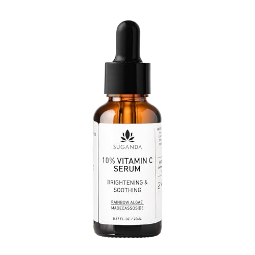 Image of SUGANDA SKINCARE Vitamin C Serum 10% | Helps Brighten And Reduce Dark Spots, And Hyperpigmentaion | With Soothing Cica And Hydrating Hyaluronic Acid And Rainbow Algae| Suitable For Sensitive Skin
