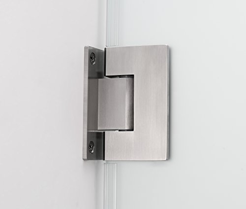 Aston Bromley Gs Completely Frameless Hinged Alcove Shower Door In Frosted Glass & 2-Tier Shelves #TOP3