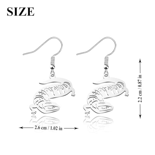 OKEYCH B-lue Tongue Skink Lover Gift Blue Tongue Skink Earrings B-lue Ton-gue Sk-ink Owner Jewelry2