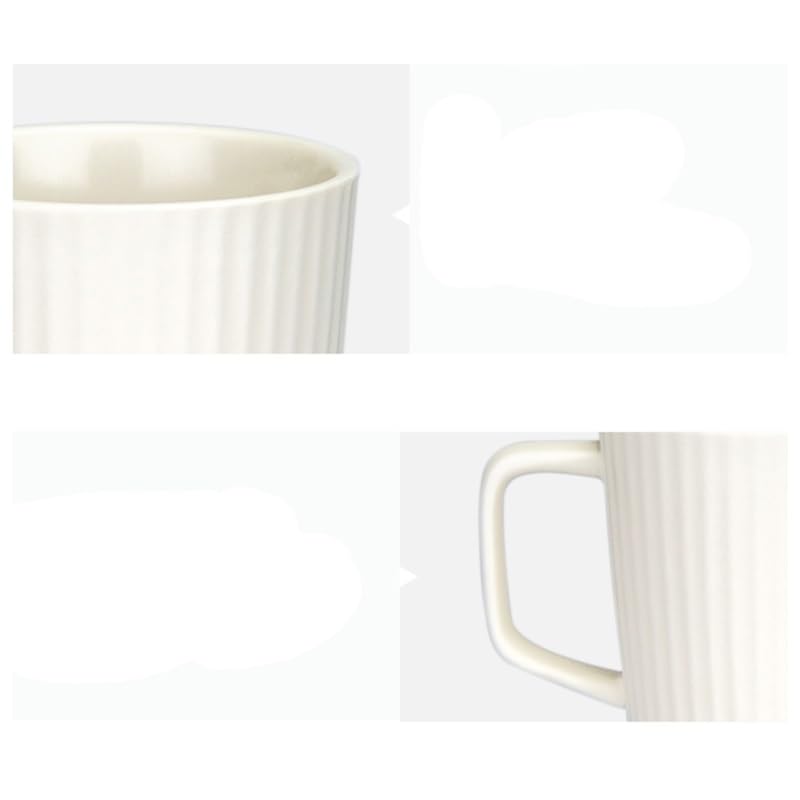 Tasse café expresso céramique vintage 250ml rayures verticales - 3