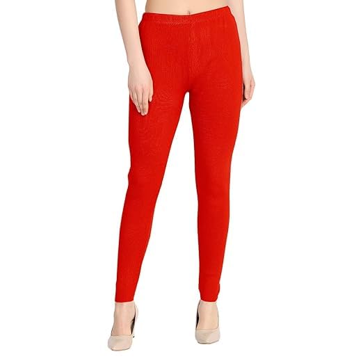 Image of Women's Premium Stretchable Cotton Leggings | Soft Slim Fit Ankle Length Churidar Pants for Casual, Ethnic, Office & Daily Comfortable Wear (Pack of 1)