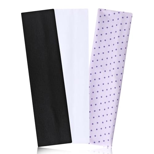 Aclovcy Headbands for Women Non Slip 3 Pcs Elastic Head Bands for Women's Hair Soft Cotton Cloth Stretch Headbands for Women for Daily Fashion