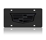 Eurosport Daytona- Cadillac Blackout Logo, Compatible with 2014- Current - Carbon Steel License Plate