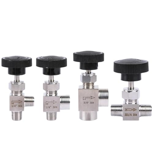 Contrôle de débit en acier inoxydable avec cette vanne à aiguille 3/8 - 3