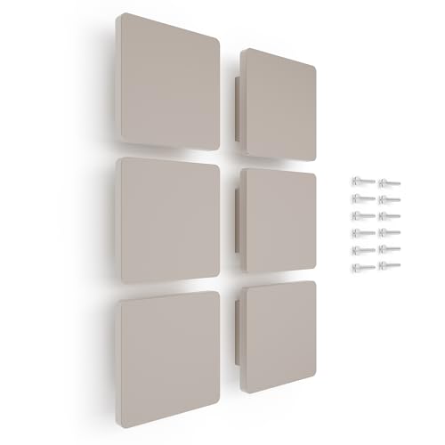Poliplast - Set da 6 Maniglie, Design quadrato per Armadio
