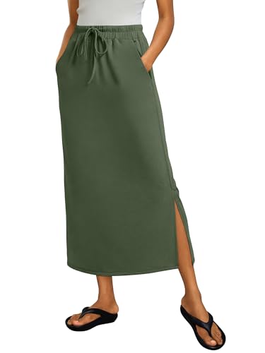 Image of ANRABESS Casual Maxi Skirts for Women, High Waist, Summer, Drawstring, Ideal for Daily Wear, Office & Weekend Outings 2026
