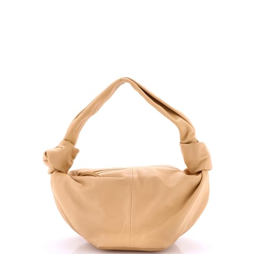Bottega Veneta, Pre-Loved Double Knot Hobo Leather Mini, Neutral