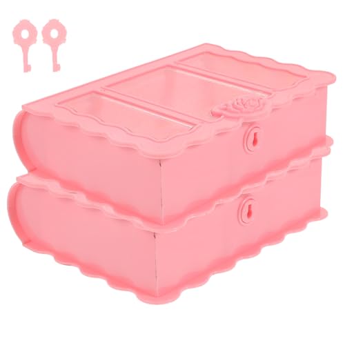 HAPINARY 2Pcs Nordic Style Storage Case Decorative Keepsake Candy Wrapping Holder Decor Display for Room with Delicate Design