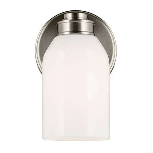 Image of Kichler Erma 2-Light Bathroom Vanity Light, Olde Bronze | Satin etched glass vanity light for bathroom mirrors (13.5 inch x 8.5 inch x 6 inch), 55125OZ