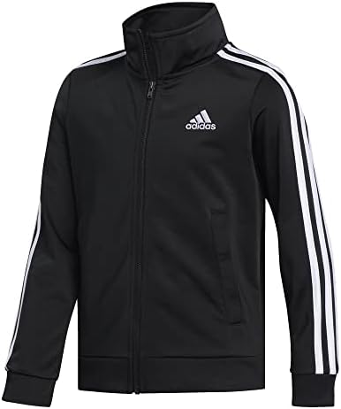 adidas Boy's Big Kid Split Tricot Jacket Warm Up Jacket