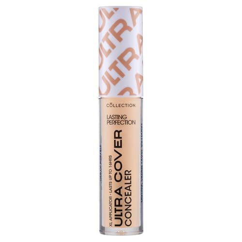 Collection Cosmetics Lasting Perfection Ultra Cover Concealer, Up to 16hr Wear, XL Applicator, Biscuit Neutral, 5.5ml