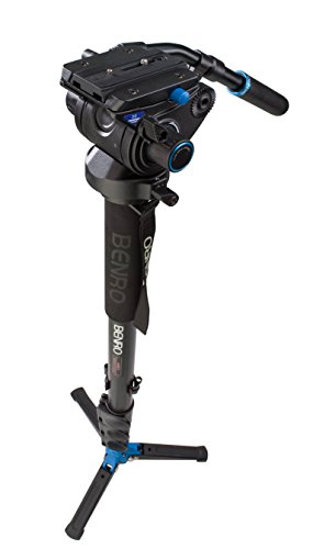 Benro Aluminum Series 4 Monopod W/ 3-Leg Locking Base And S6 Video Head (A48Tds6), Black #TOP1