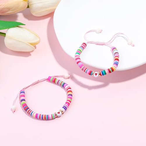 Image of YUZHEJIE First Day of Kindergarten Pre-K Bracelet Mother Daughter Matching Bracelets Back to School Natural Stone Bracelets for Women Girls Teen Jewelry Gifts (Colorful-Pre-K), 6.5