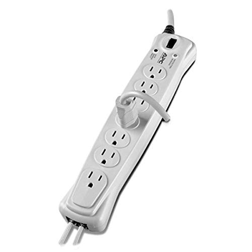 APC 7-Outlet Surge Protector 840 Joules with Telephone Protection, SurgeArrest (P7T10),White