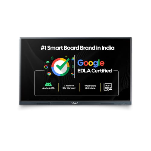 Image of AIWaft Turbo Tab AI Interactive Flat Panel 75 Inch | 4K UHD Display | Android 16 | Google EDLA Certified | Octa-Core | 50-Point Touch | Interactive Smart Board for School & Office