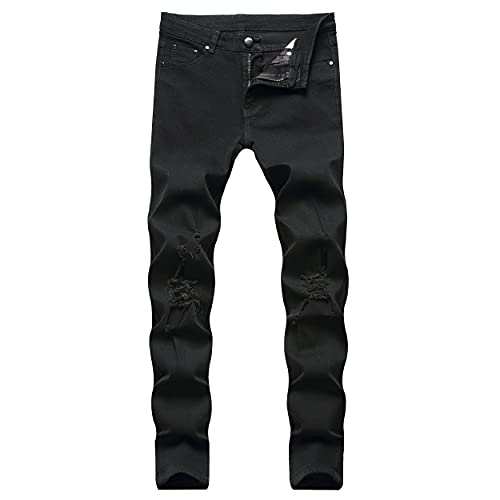 LONGBIDA Men's Slim Fit Ripped Stretch Skinny Jeans for Men, Distressed Tapered Leg Fashion Pants4