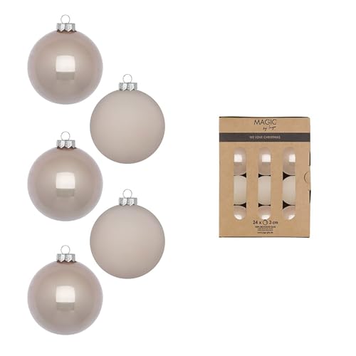 Weihnachtskugeln Glas 3cm 24 Stück - matt & glänzend - Mini...
