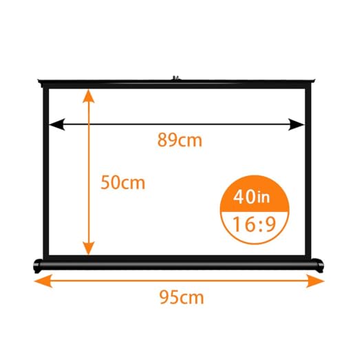 Pantalla manual retráctil de proyección sobremesa 40 pulgadas 16:9 miniatura 6