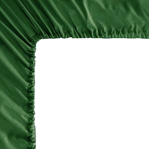 Image of Mocassi Bed Sheet Set - Luxury Hotel 1800 Premier Bedding Sheets & Pillowcases - Ultra Soft Breathable & Cooling Bed Sheets - Deep Pocket - Wrinkle Resistant - 4 Piece - Cali King, Hunter Green