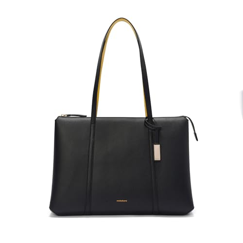MOKOBARA The Easy Going Tote | Vegan Leather Black Tote Bag for Women