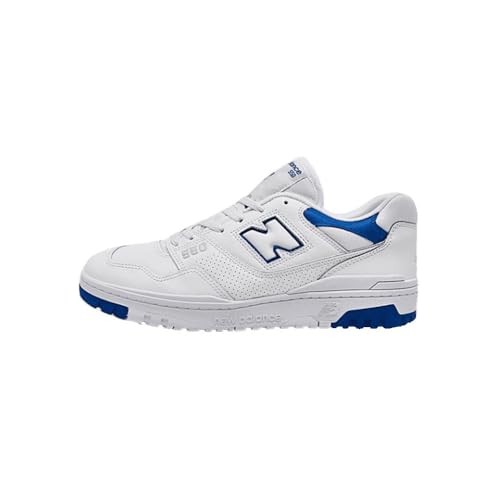 New Balance 550 Men's Sneakers, White/Cobalt/Summer Fog, Size 10