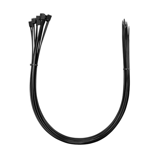Armpow 25 Piezas 900mm x12mm Plastico bridas largas de resistentes a los rayos UV 114kg/250LBS de resistencia a la tracción Sujetacables de Alta Resistencia Para la Gestión de Cables(Negro)